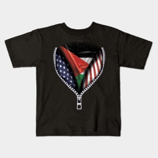 Jordanian Flag  Jordan Flag American Flag Zip Down - Gift for Jordanian From Jordan Kids T-Shirt